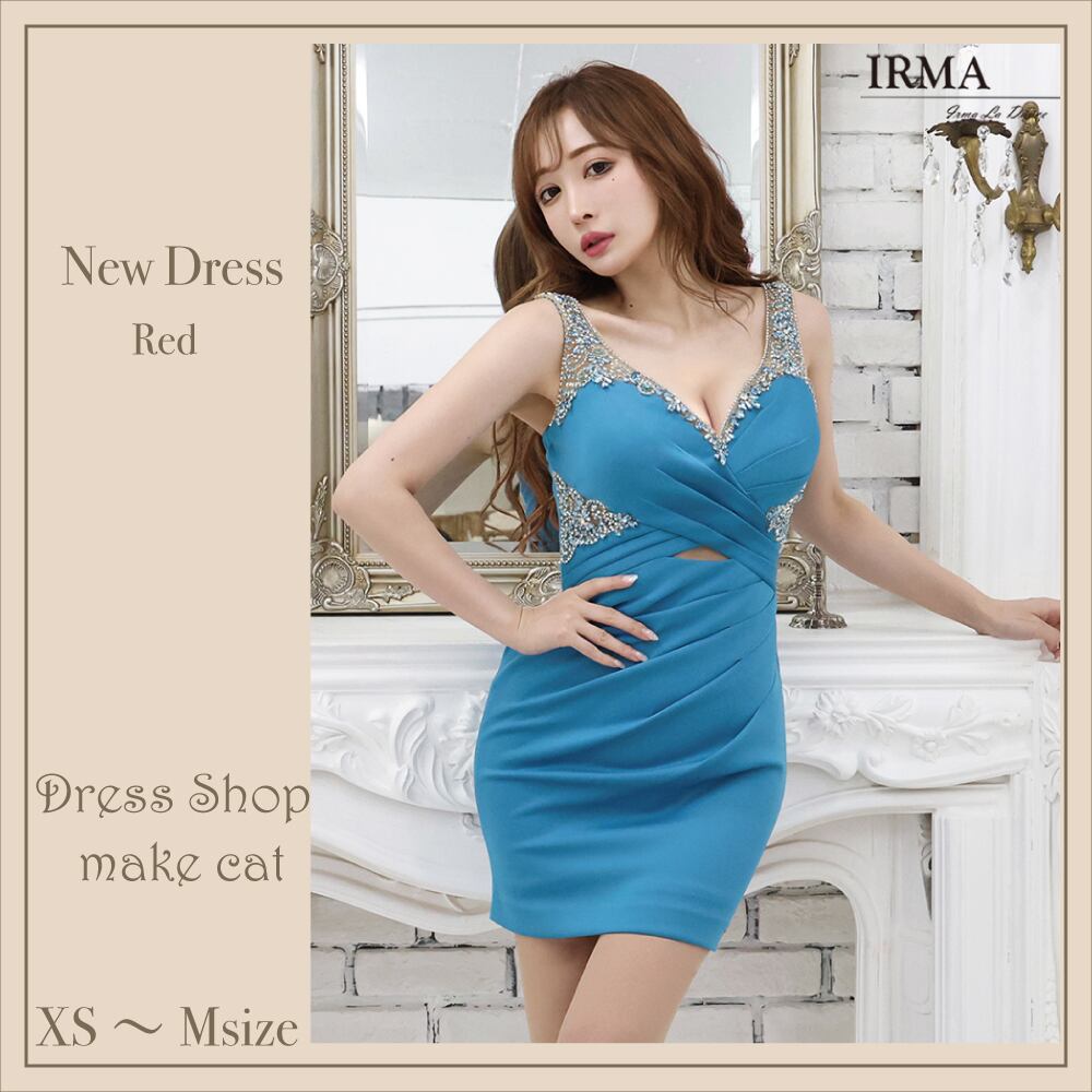 【IRMA JEAN MACLEAN】【即納】ワンカラー/カットアウト/刺繡/OP【21213】【税込】