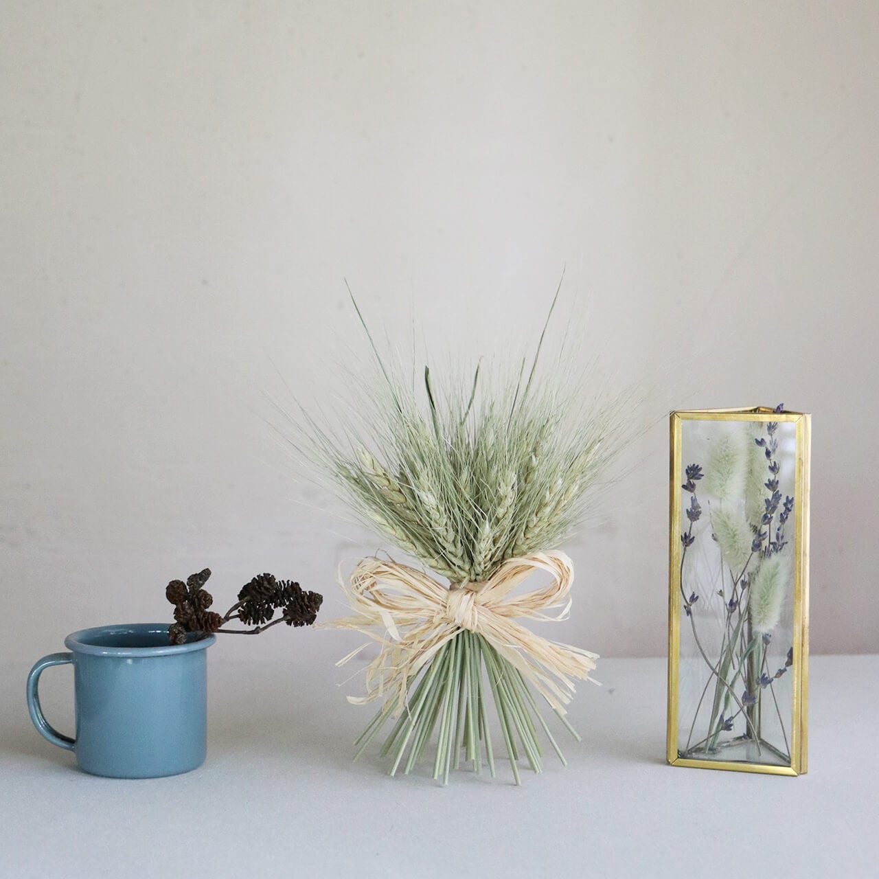 お花セット】 フレームフラワーベース ソリッド S ＊ ドライフラワー