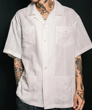 Subciety / Leno cloth guayabera shirt / 152-22125