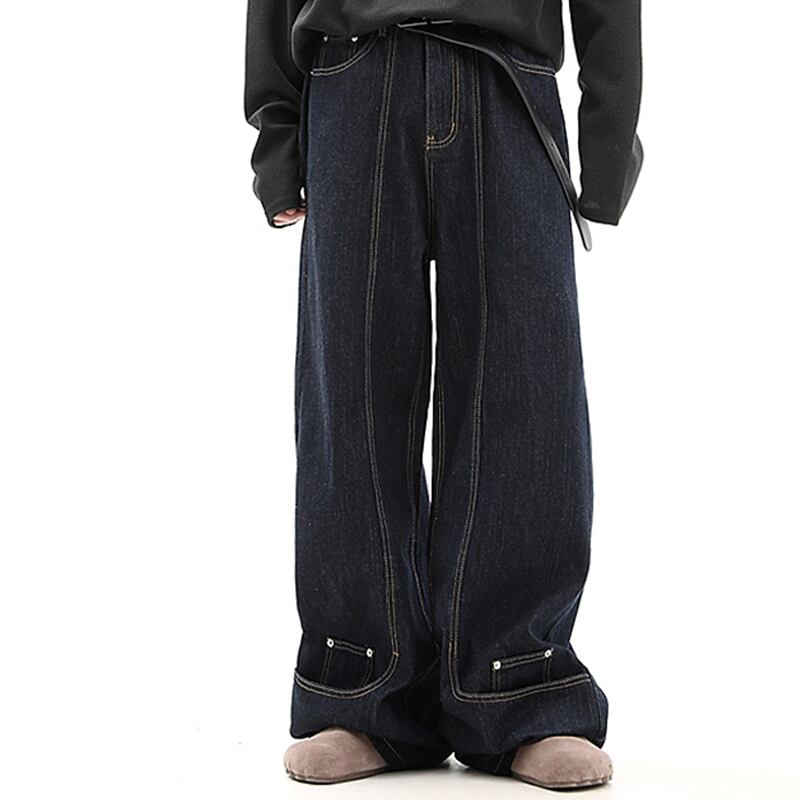 Trend stペインターズステッチデニムパンツ