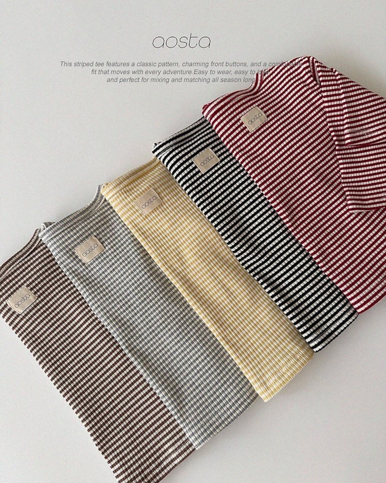韓国子供服 / 26Autumn / Aosta / クッキーTシャツ / 秋服 *S~XXL*