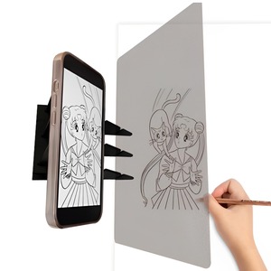 【新着特価】AZ-FRONT 光学お絵かきトレース台 スマートフォン タブレット対応 描画 スケッチ支援ツール アニメ イラスト制作向け (6.5インチ)
