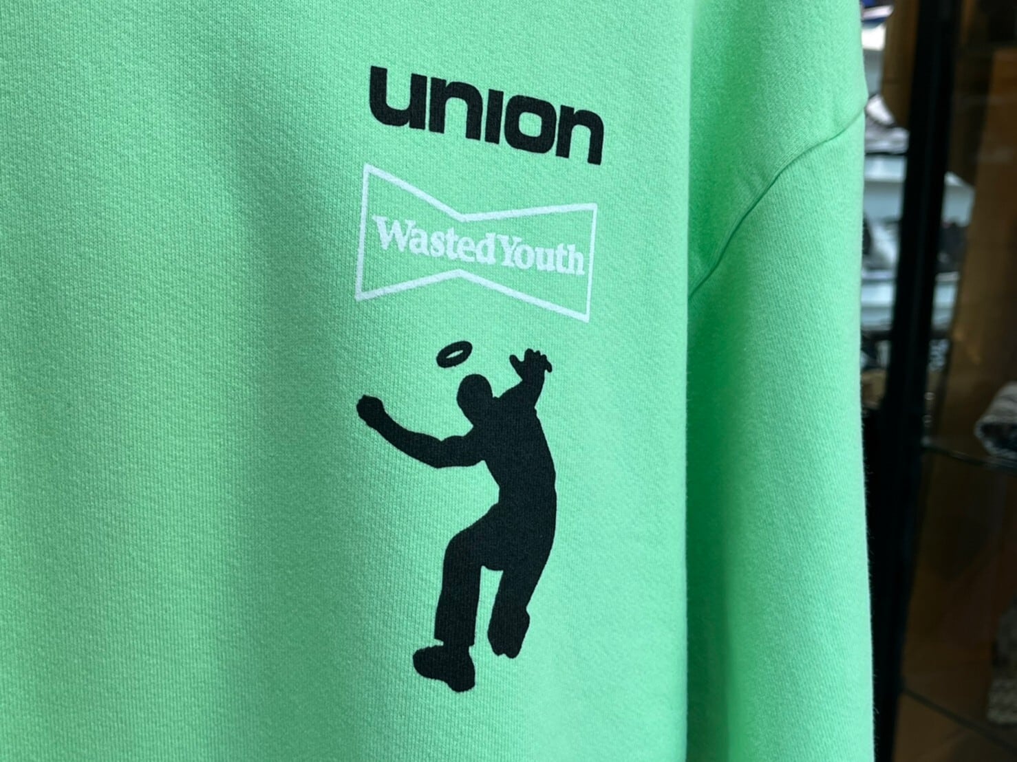 UNION × WASTED YOUTH LA HOODIE MEDIUM PASTEL GREEN ...