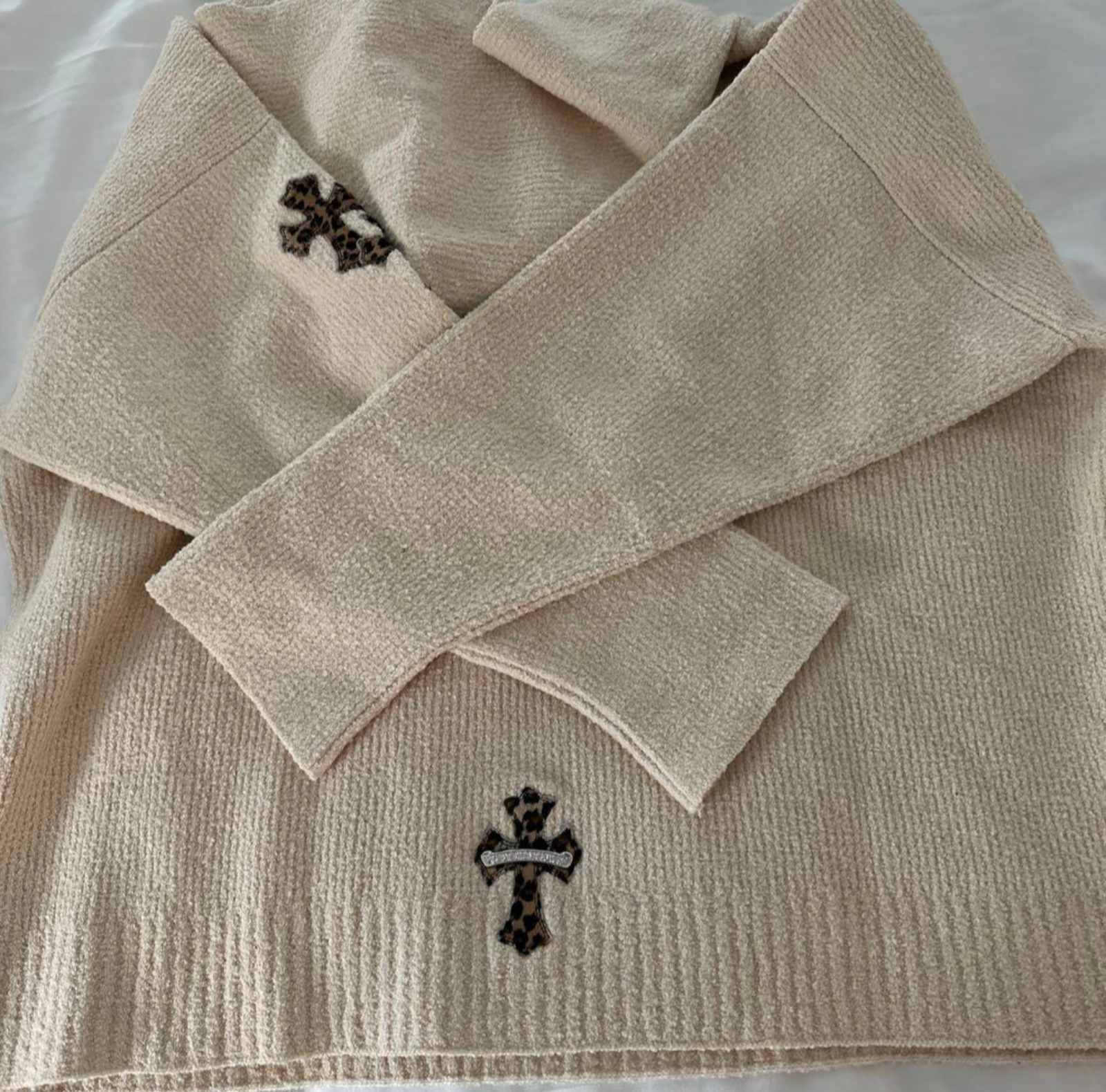 クロムハーツ　ハラコパッチフーディー CHROME HEARTS クロムハーツ ハラコクロスパッチ パーカー | chromehearts
