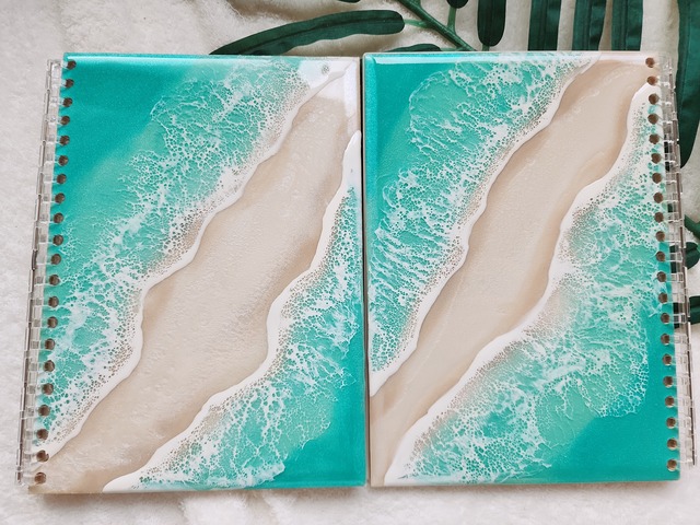 414.オーシャンレジンアート 海のノート