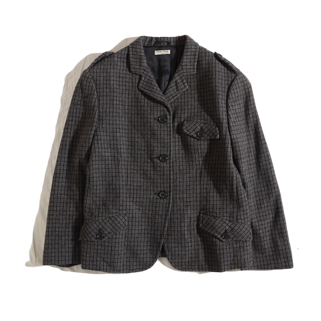 miu miu    check jacket