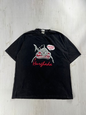 1990’s Shark Graphic T-shirt Black XXL / 90年代 サメグラフィックTシャツ