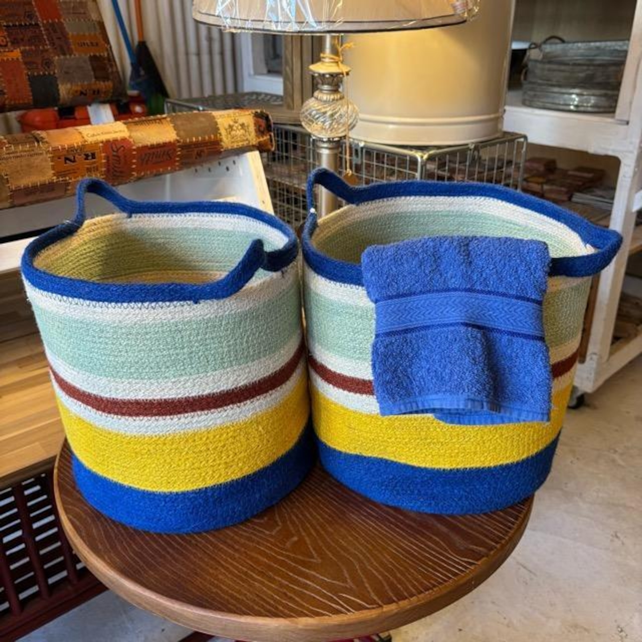 Bangladesh Colorful Basket Cylinder バングラディッシュ カラフルバスケットシリンダー ジュート 天然素材 収納 エシカル ナチュラル 自然 エコフレンドリー