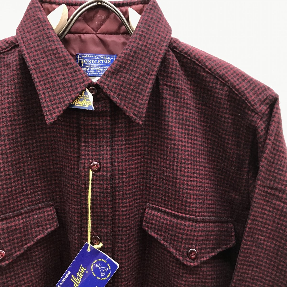 希少 PENDLETON 50s ビンテージ 単色 ウール オープンカラーシャツwool