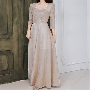 【送料無料】 ロングドレス ドレス 衣装 パーティドレス ロング マキシ 袖あり 半袖 七分丈 ラウンドネック Aライン フレア ビジュー装飾 パール装飾 キラキラ 透け感 シースルー エレガント 上品 きれいめ シック 華やか ドレープ おしゃれ お洒落 主役級 こなれ感 高見え 高級感 無地 夏 20代 30代 40代 レディース 女性用 結婚式 二次会 パーティ 演奏会 ファッション 美脚 脚長 XS S M L XL XXL 3XL ベージュ ベイクドカラー ヌーディカラー