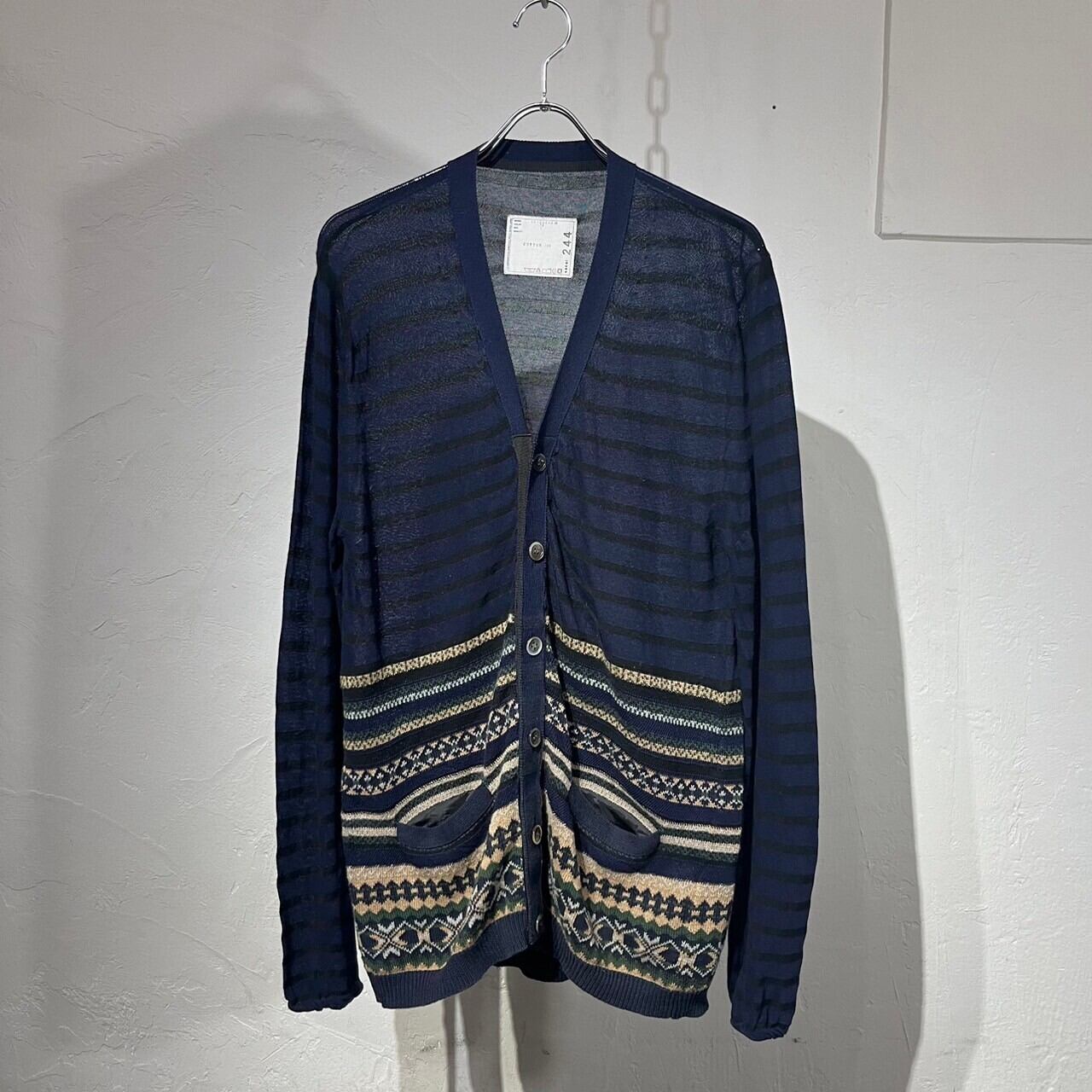 12SS Sacai Cotton Knit Cardigan