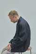 STILL BY HAND " 11.5oz denim blouson ( DARK NAVY )"