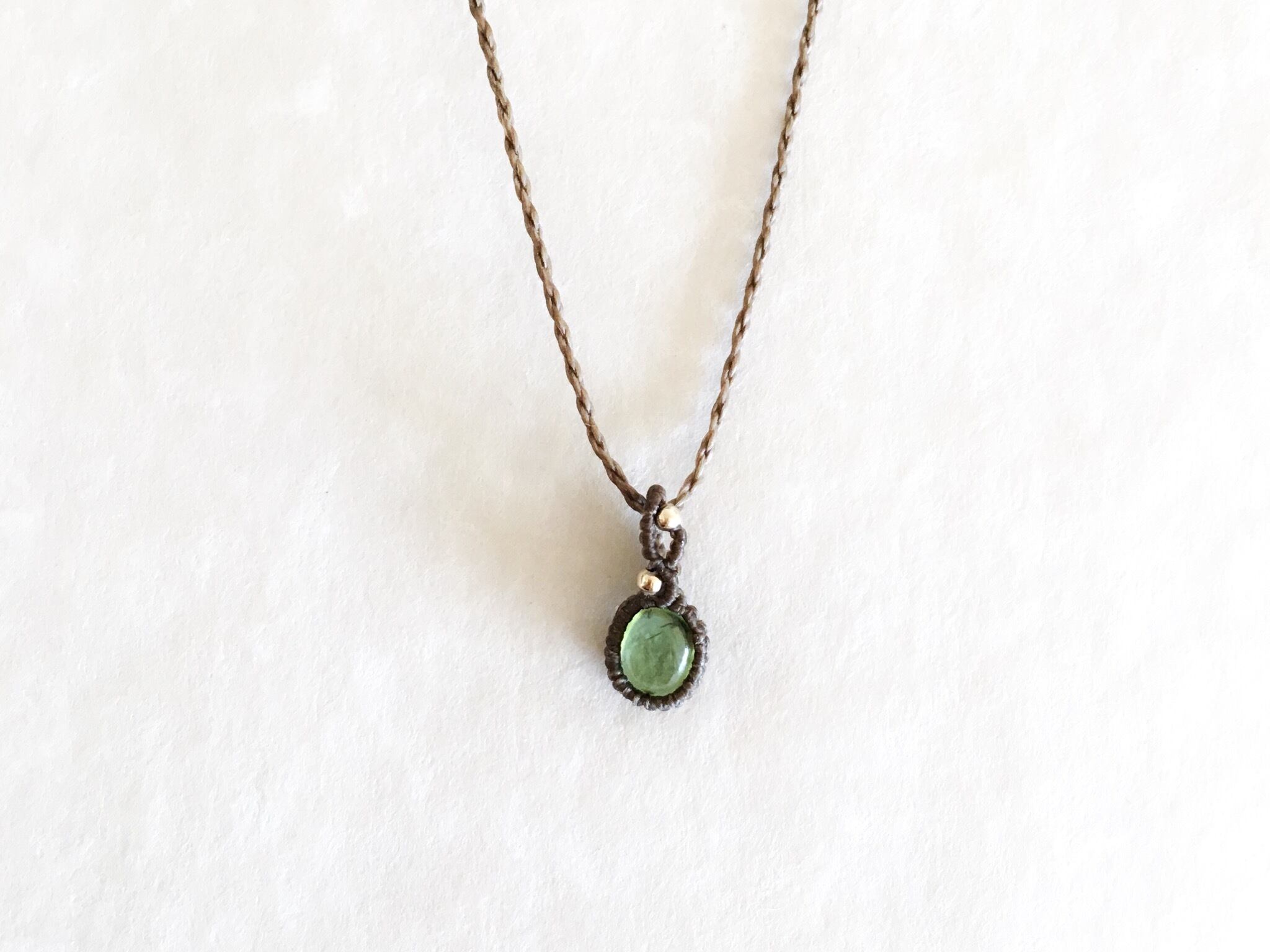 ペリドット macramé necklace