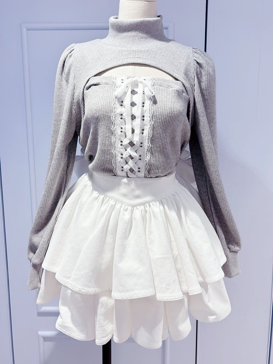 半額以下！新品！A part by★アパートバイ　ラメニットアンサンブル A part by（アパートバイ） ニット セーター カタアゼラメニットプル