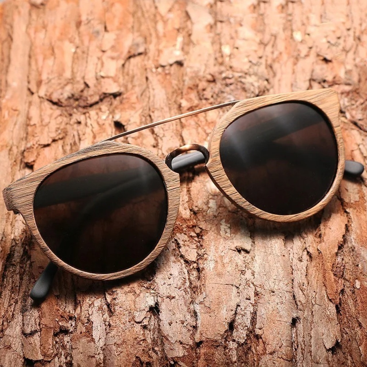 Wood Grain Boston Sunglasses / ウッド グレイン ボストン サングラス