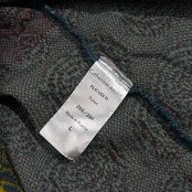 CATHERINE ANDRE カトリーヌアンドレ ボーダー 総柄 半袖 ニット セーター サイズ L /フランス製