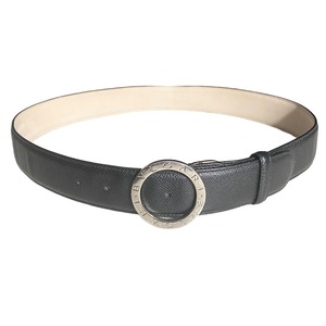 BVLGARI black leather belt “BVLGARI BVLGARI”