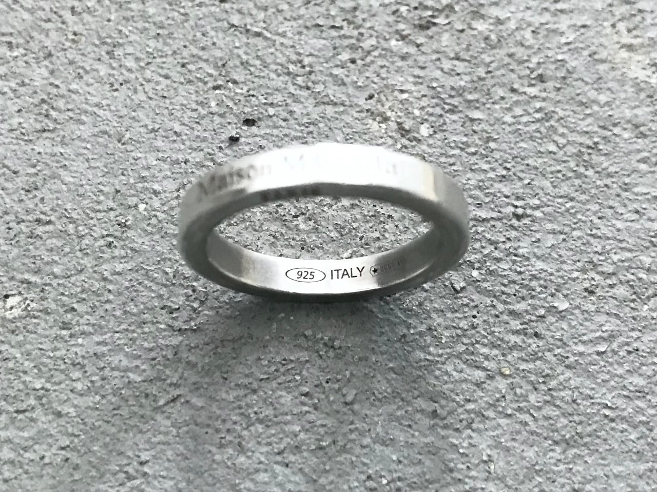 Maison Margiela logo ring silver 925 MADE IN ITALY | AFTER DARK Maison Margiela logo ring silver 925 MADE IN ITALY | AFTER DARK