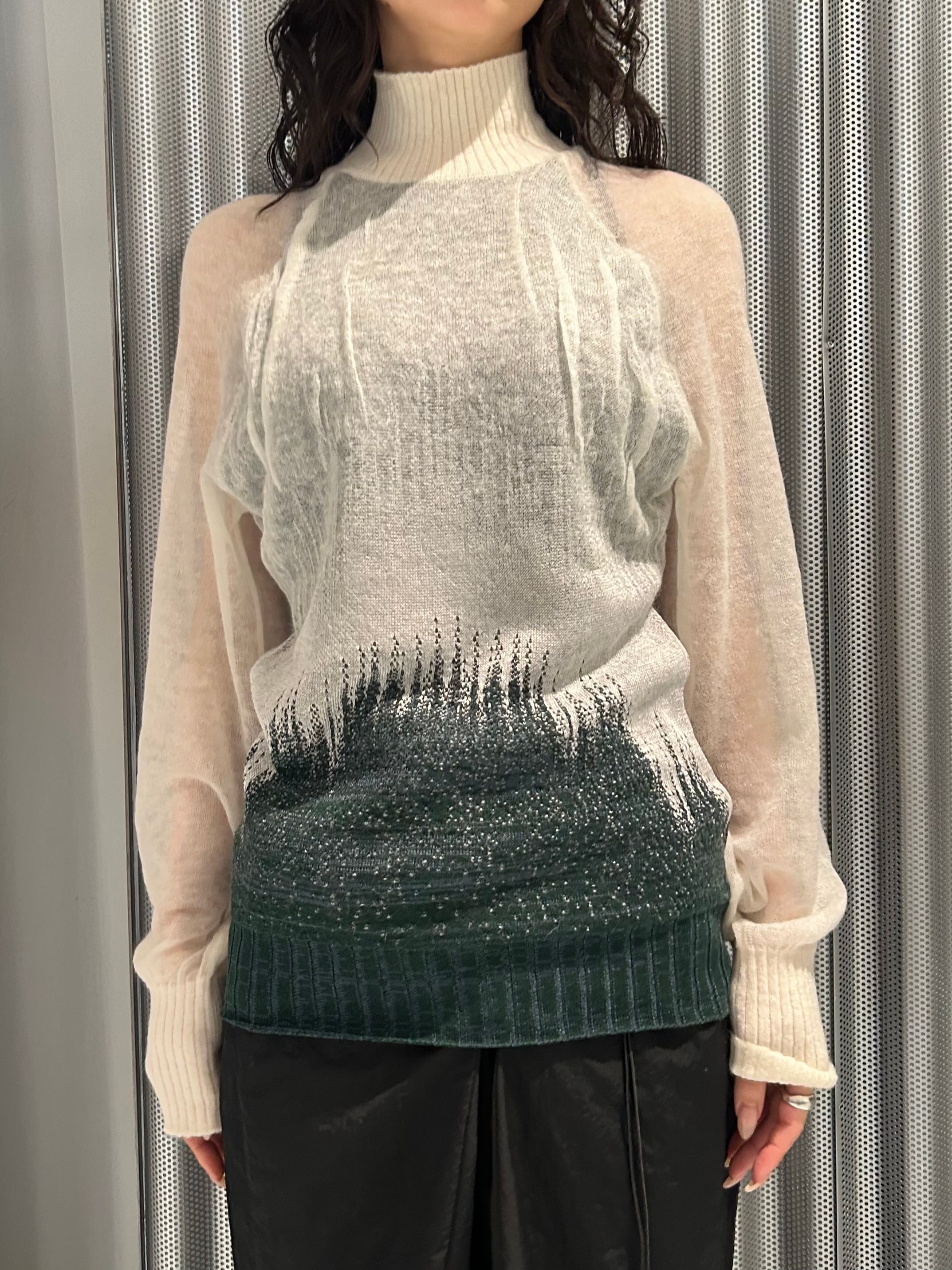 26SS】MUKASA ムカサ / リブトップス シアー / sheer lib tops | TRENT
