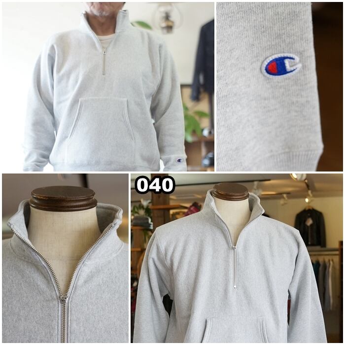 チャンピオン champion ハーフジップ スウェット 裏起毛 c3-y017