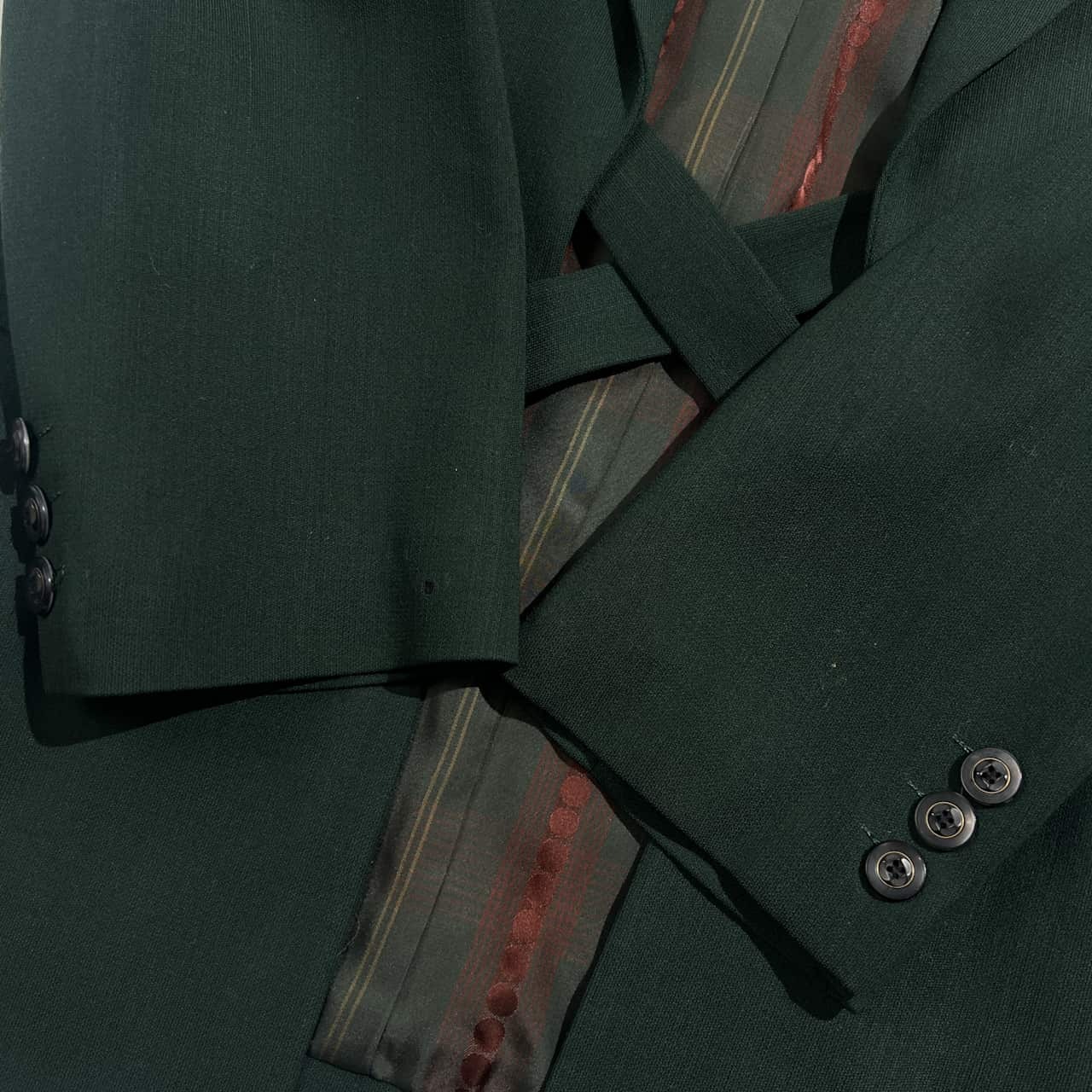 90s NICOLE ニコル デザイン ウール テーラードジャケット /ダークグリーン系 メンズ ビンテージ