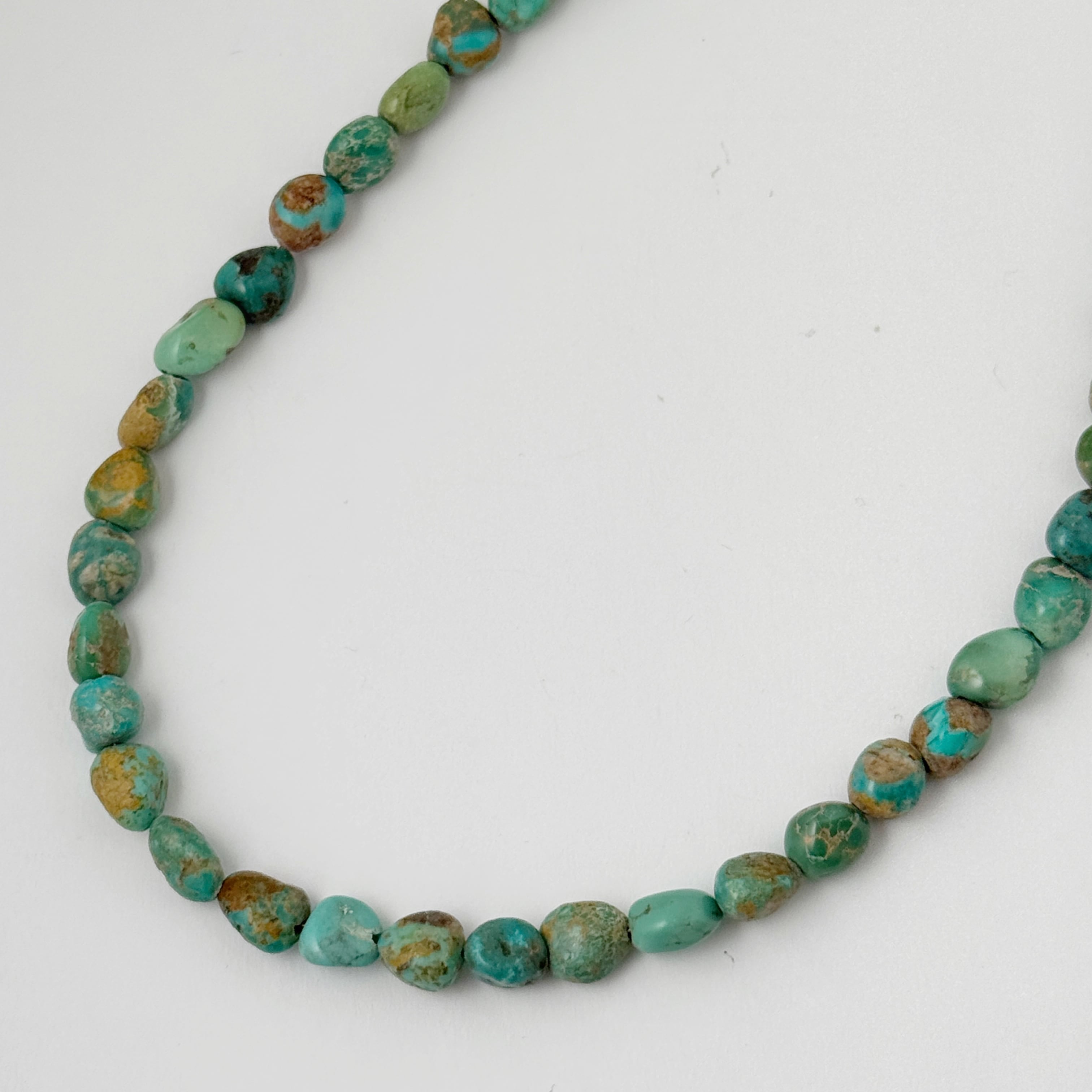 【ラスト1!】Lagoon Original タンブルカット ターコイズ 一連 ネックレス 45cm