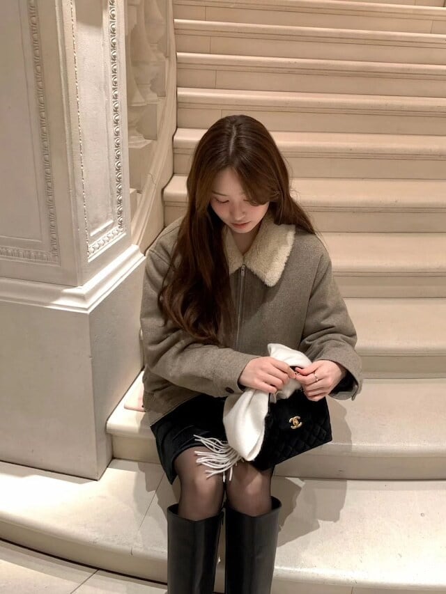 (予約)ounce / Teddy wool fur cara jacket / 2color