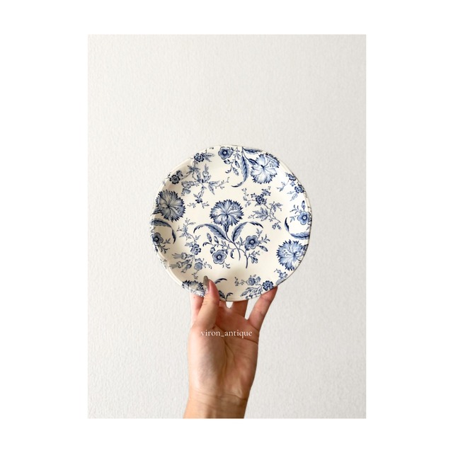 Gien    ジアン    /　“WILD FLOWER”　青の小花のデザートプレート　e