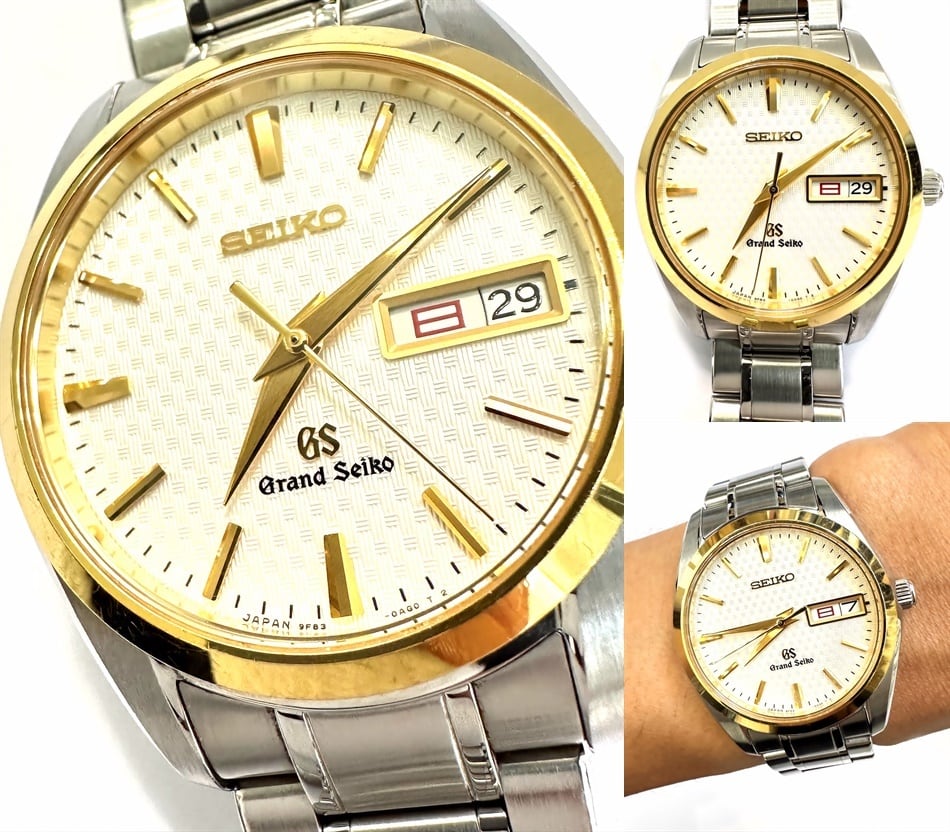 希少　人気　セイコー グランドクォーツ ゴールド 腕時計 GRAND SEIKO グランドセイコー GS SBGT038 K18 金無垢ベゼル アラビア
