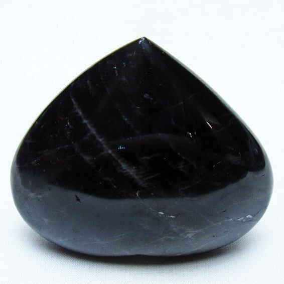 モリオン 置物 ハート 黒水晶 一点物 145-1966