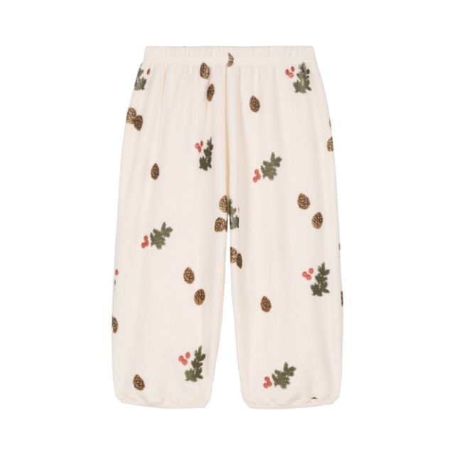 【LAST1/18Mのみ】PORGY POLAR PANTS　ECRU - PINE BRANCHES（12-24m）【STUDIO BOHEME】PANTALON PORGY POLAR OFF WHITE PINE