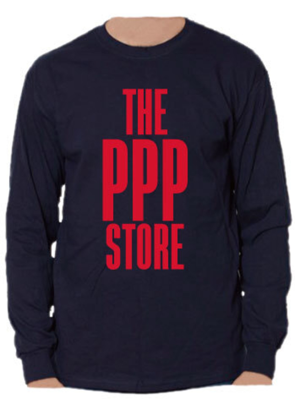 The PPP Store BIG LOGO L/S T-SHIRT ”NAVY” | The PPP Store