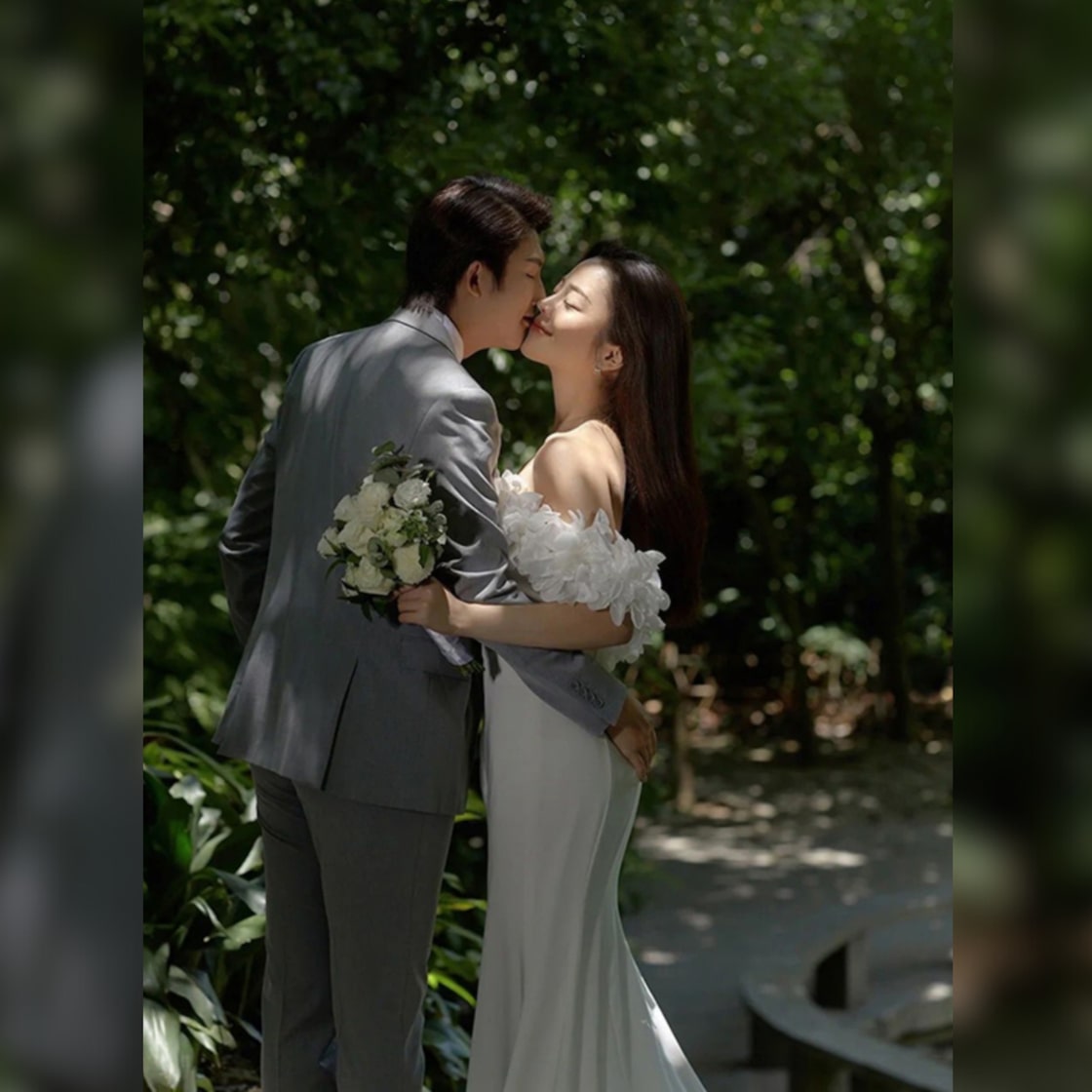 花 オフショルダー ウェディングドレス 花嫁 結婚式 前撮り 2次 花 オフショルダー ウェディングドレス 花嫁 結婚式 前撮り 2次