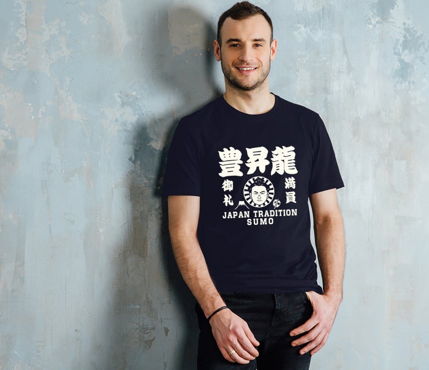琴桜】 半袖Tシャツ 大相撲 力士イラスト 黒/白/ネイビー 日本相撲協会