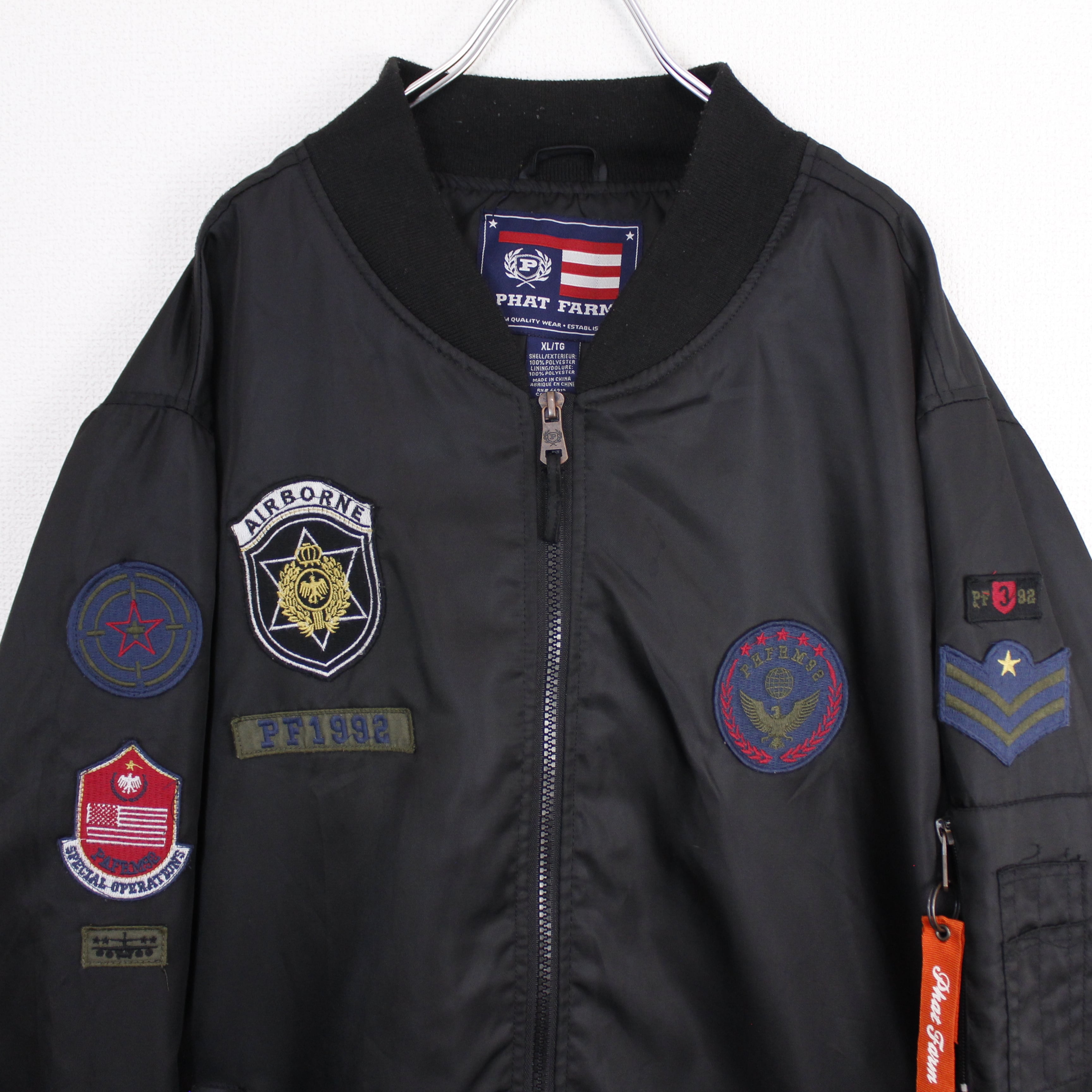 PHAT FARM Patch work MA-1Jacket vintage PHAT FARM Patch work MA-1Jacket vintage