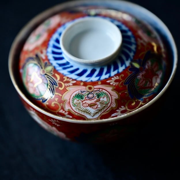 古伊万里　赤絵椀　太明年製　懐石　金彩　７客　蓋付 古伊万里 赤絵椀 太明年製 懐石 金彩 7客 蓋付 古伊万里 赤絵椀 太