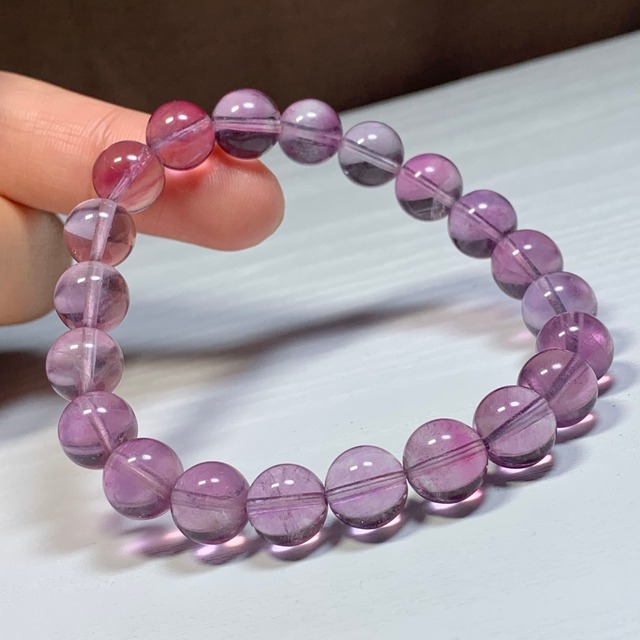 1.ピンクパープルフローライト ブレスレット