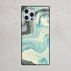 受注生産 iPhoneケース 淡い水色の水面マーブル｜水面模様 PABS089A
