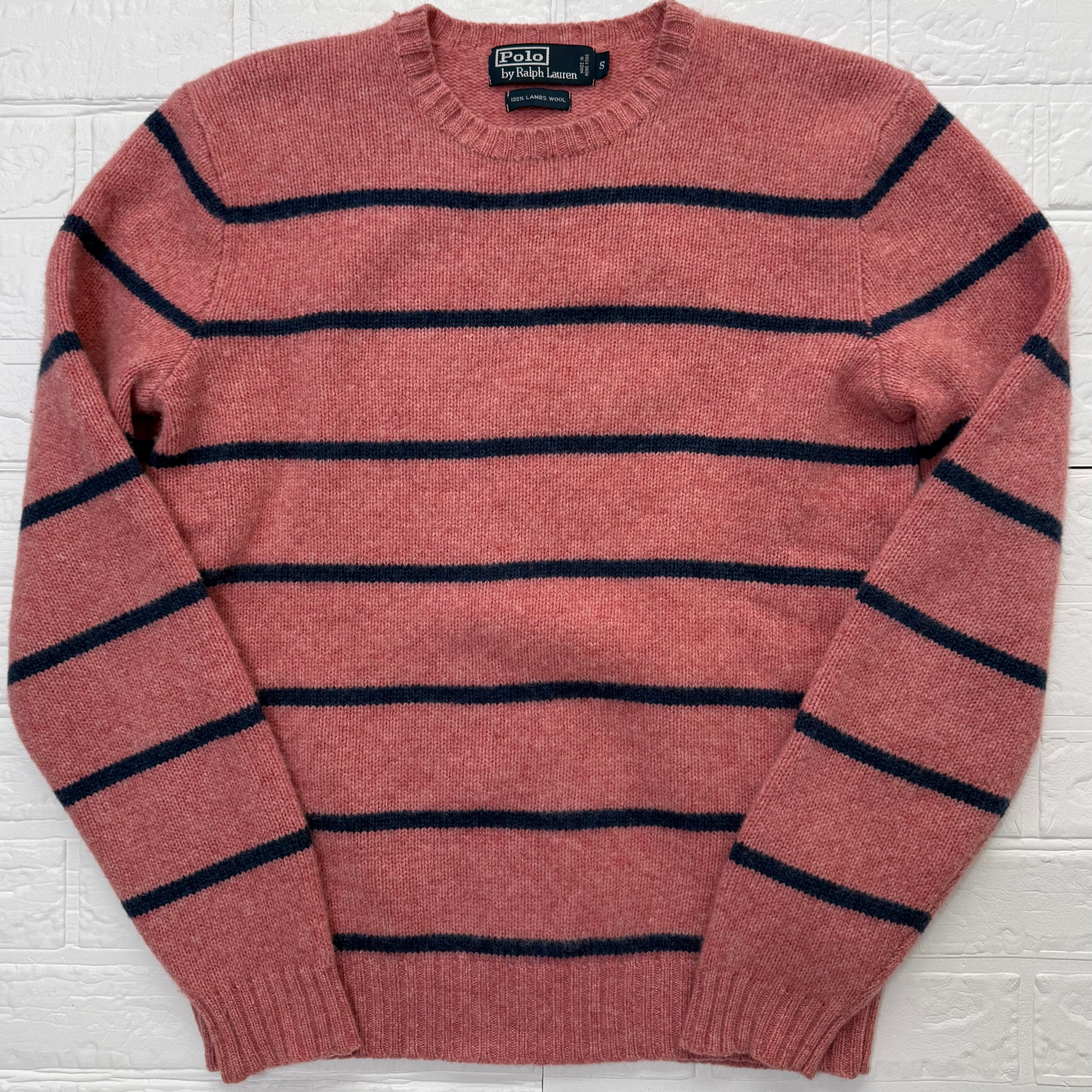 Polo Ralph Lauren 90s 香港製 ラムズウール ボーダー クルーネック