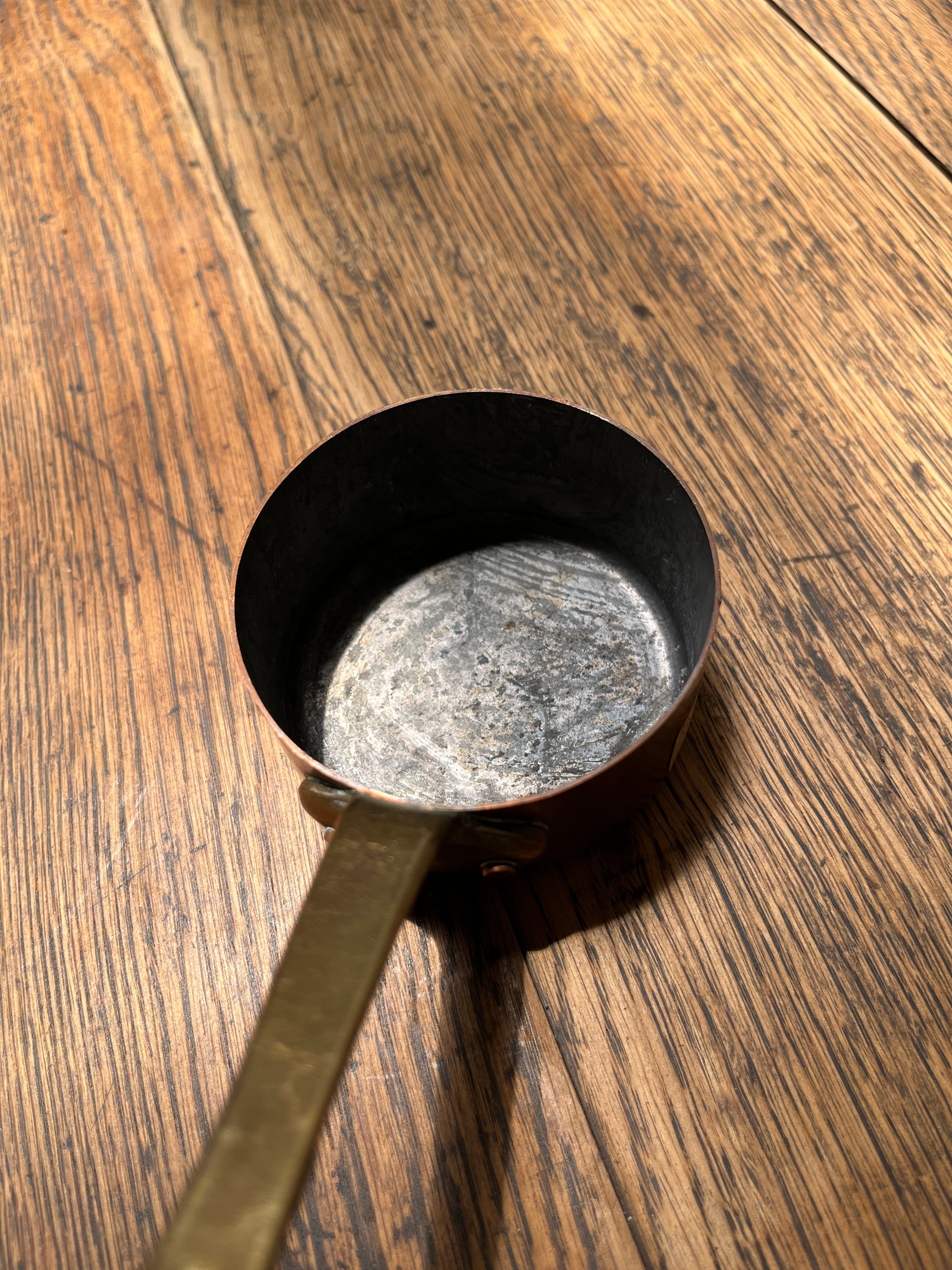 Copper pan (S) France Vintage＜銅鍋ミニチュア・フランス