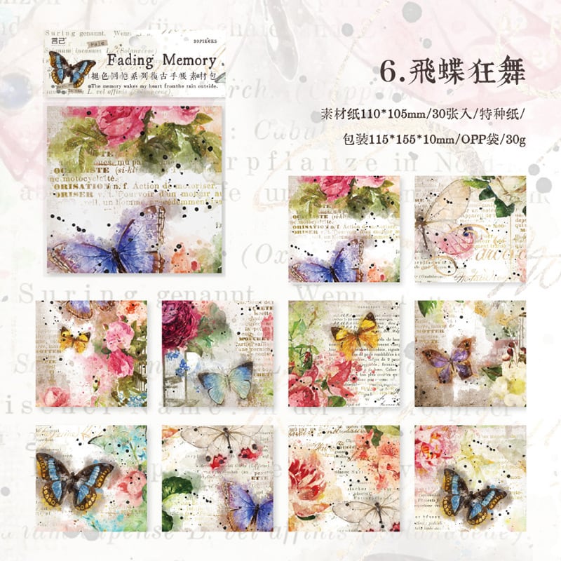 Y31 アンティーク調 レトロ 素材紙 天使 女の子 時計 水彩画風 カメラ