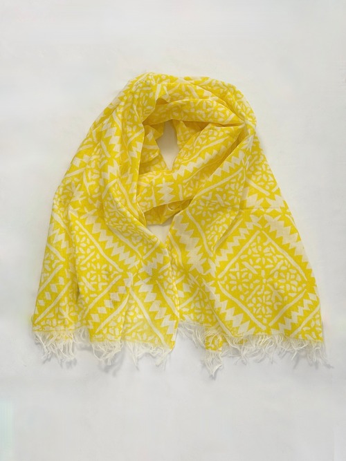 シサム工房・手織りオーガニックコットン　トランジットストール・YE