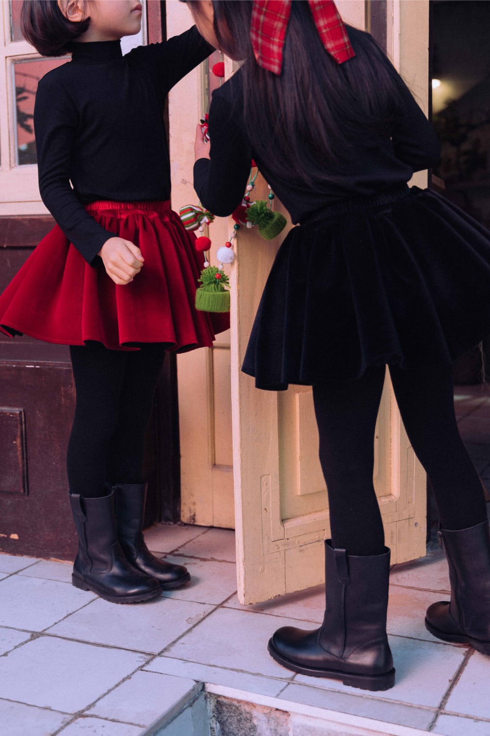 sold out»«wonny ribbon» Velvet skirt 2colors | 子供服 capucapu