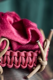 3way velour strap Red