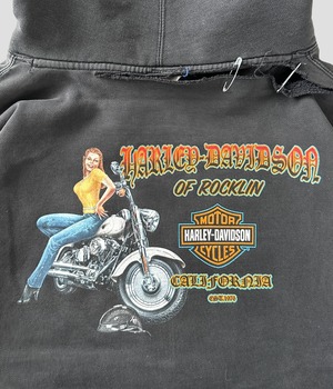 -Harley Davidson- Vintage 90-00s XL Print Hoodie
