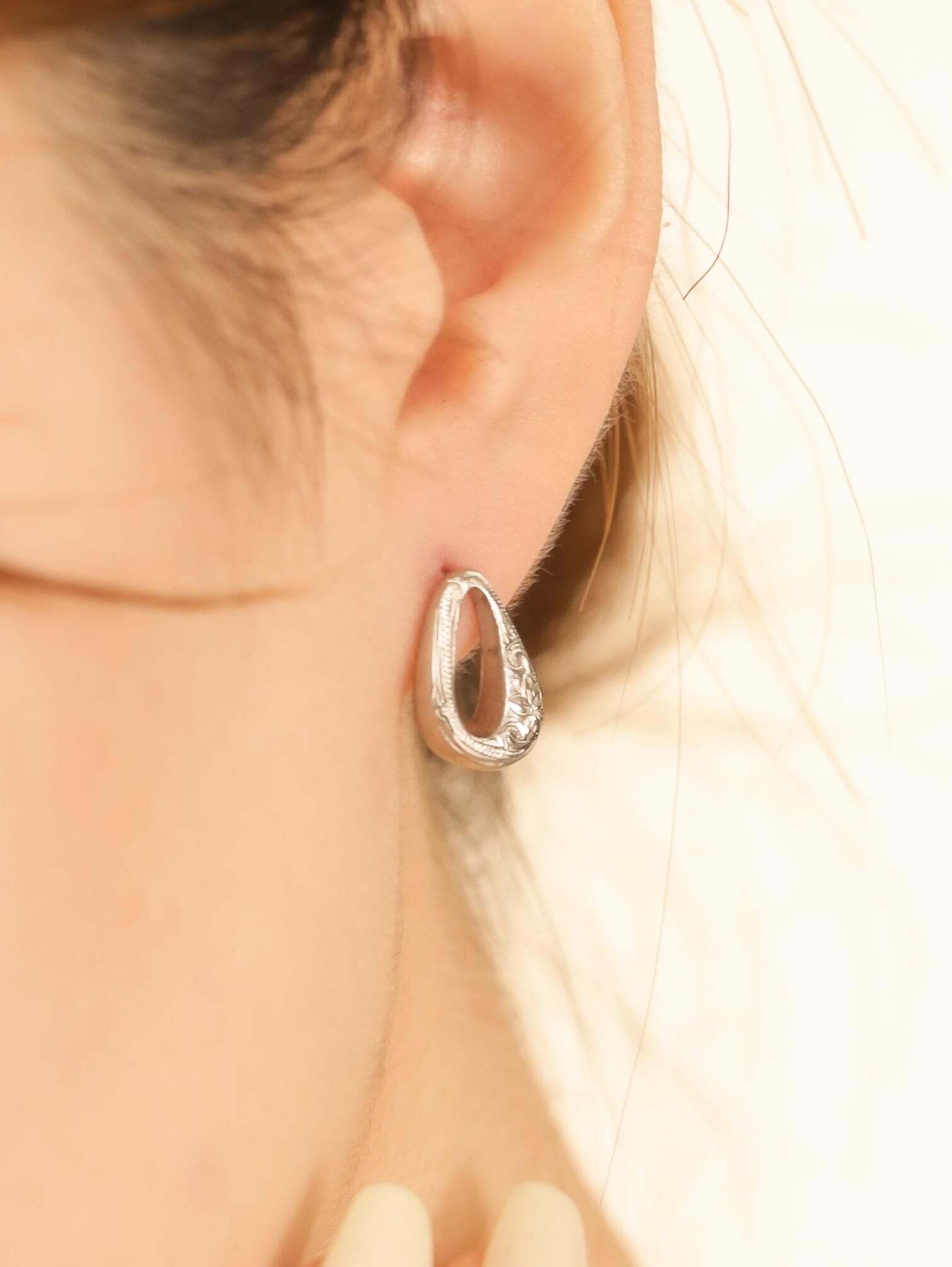 316L hawaiian hua pierce（ 片耳用 ）#p12 | rani