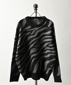 VOLUNTAS Mohair touch shaggy crew knit (BLK-C) 334013