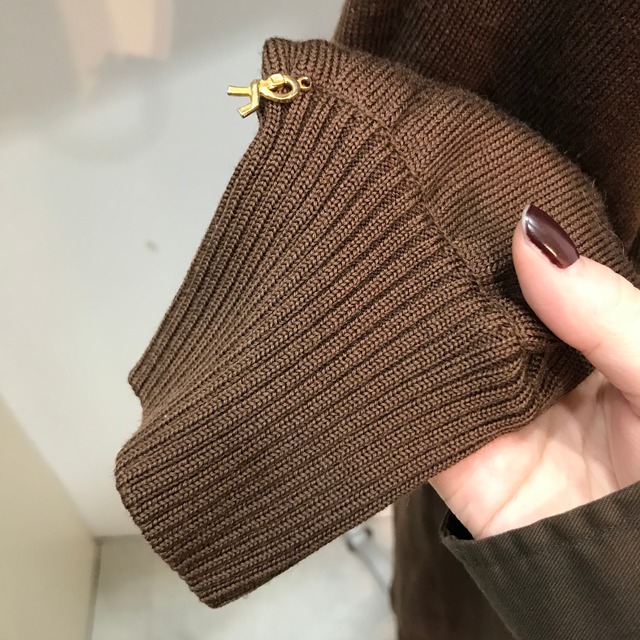 Robertadicamerino One Piece Knit ロベルタディカメリーノ ニットワンピース ブラウン ｕｔａ５