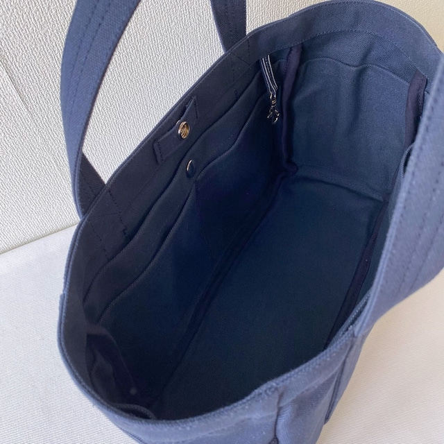 【全15色】「ポケットトート」横長サイズ／倉敷帆布8号【受注制作】