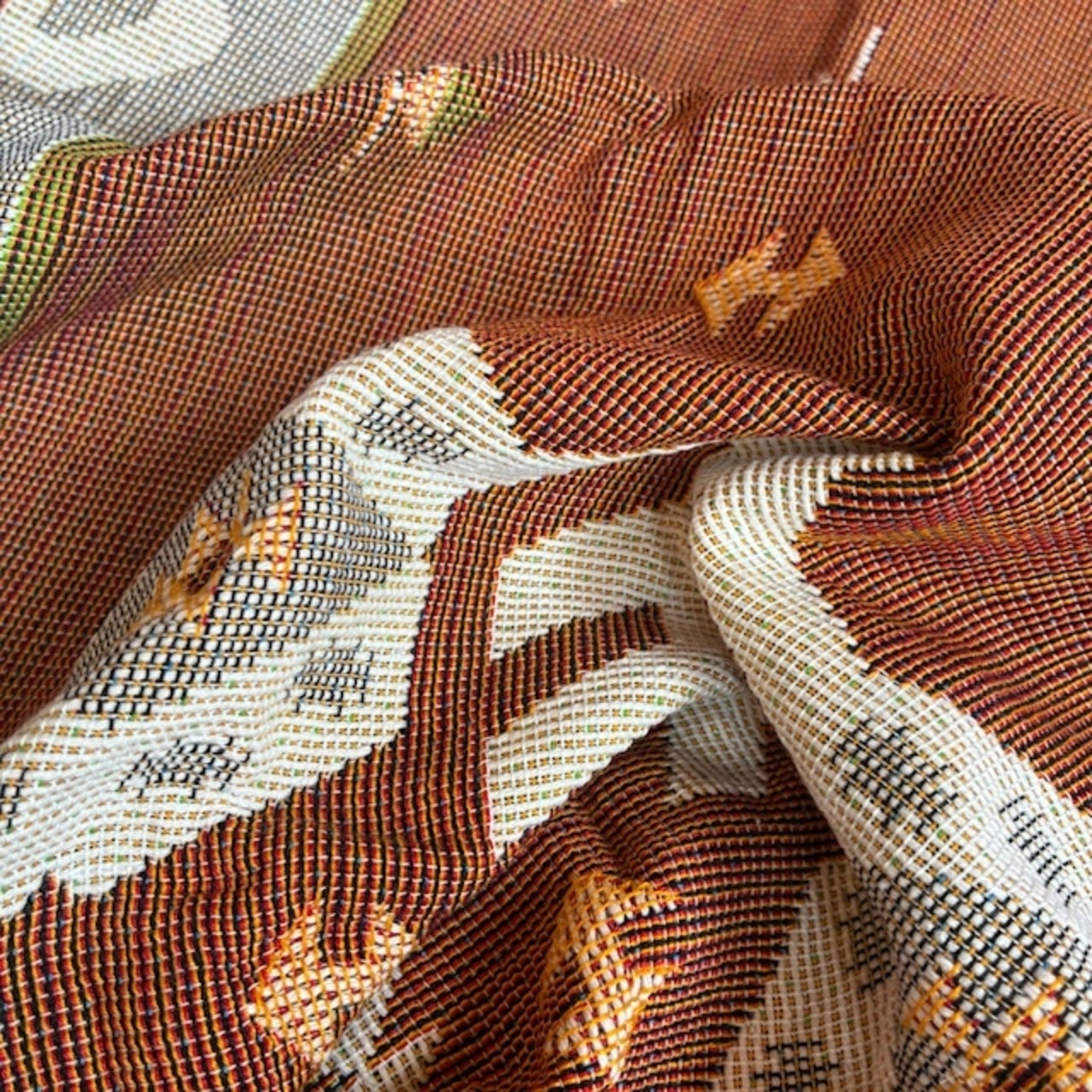 TOPANGA Homefurnishing Tribal throwket 　トライバルスローケット　130×180cm　L　ブラウン　アイボリー　ソファカバー　ベッドカバー　ブランケット　カーテン
